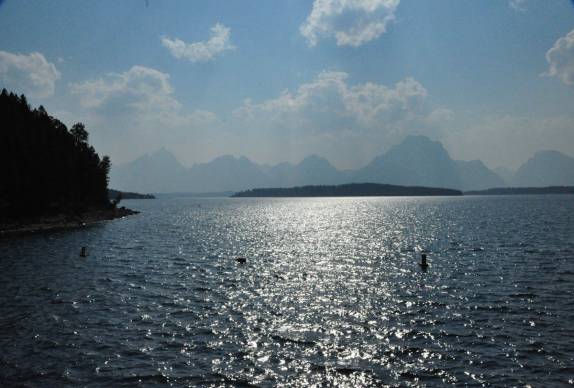 Chegando ao Parque Nacional de Grand Teton, no Wyoming, nos Estados Unidos